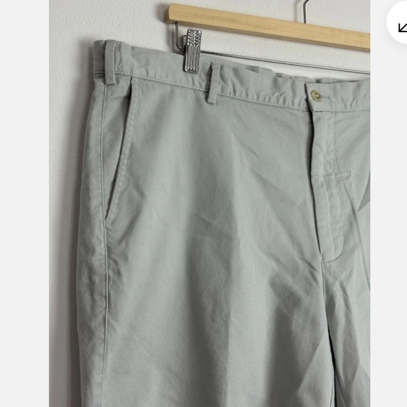 Peter Millar Mens Twill Shorts Bermudas Light Gray Waist 8" Inseam Size 40 NWT - Picture 4 of 6